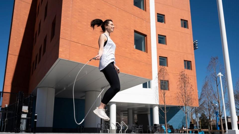 Elevate your cardio workout with a weighted jump rope.