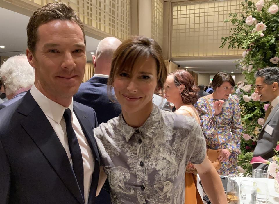 Benedict Cumberbatch and wife Sophie Hunter at the 2022 Oscar Nominees luncheon. - Credit: Anne Thompson