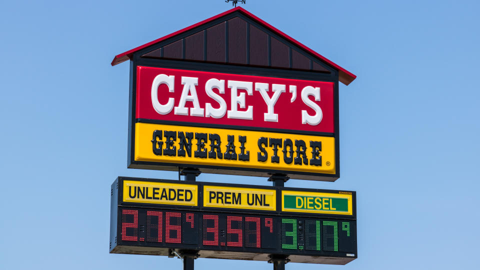 Peru - Circa August 2018: Casey's General Store Gas and Convenience Location I.