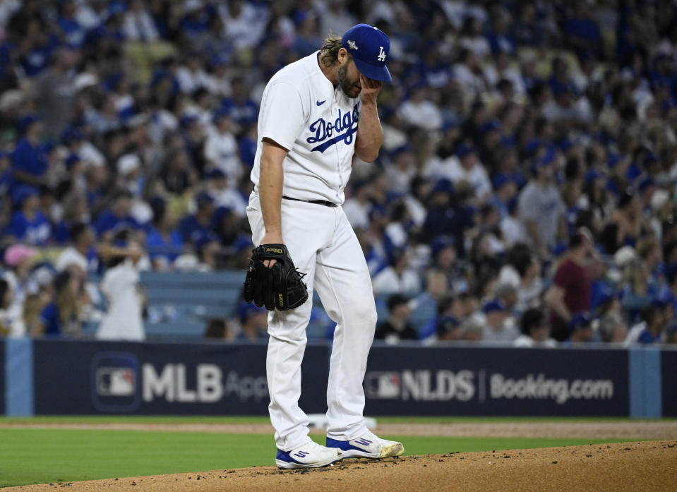 Clayton Kershaw也躲不過亞利桑那響尾蛇毒牙，最終洛杉磯道奇也只能提前出局。（MLB Photo by Keith Birmingham/MediaNews Group/Pasadena Star-News via Getty Images）