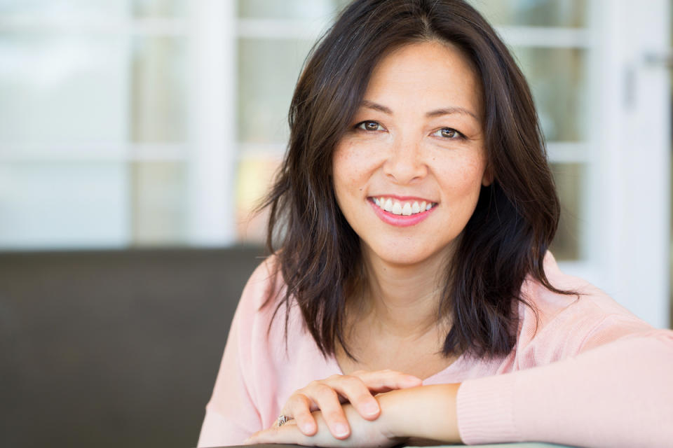 Woman with shag haircut