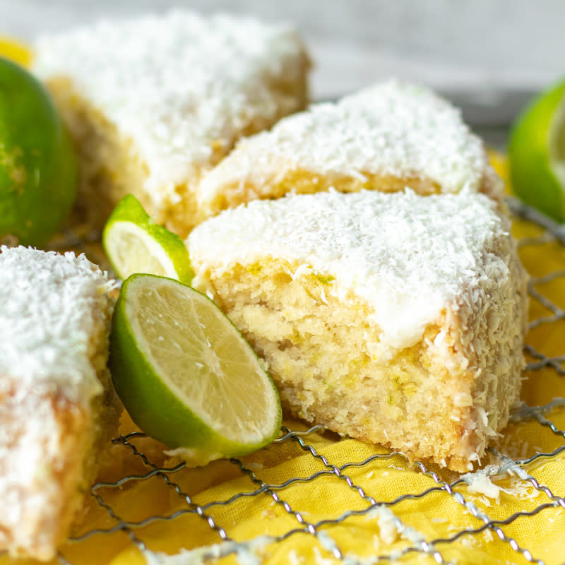 <p>Chenée Today</p><p>This is the best vegan coconut cake with a rich lime glaze! This egg-free and dairy-free coconut cake recipe is a deliciously easy celebration dessert that everyone will love!</p><p><strong>Get the recipe: <a href="https://cheneetoday.com/vegan-coconut-cake/" rel="nofollow noopener" target="_blank" data-ylk="slk:Vegan Coconut Cake with Lime Glaze;elm:context_link;itc:0;sec:content-canvas" class="link rapid-noclick-resp">Vegan Coconut Cake with Lime Glaze</a></strong></p>