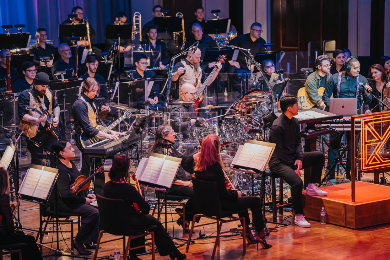 Pittsburgh rapper Frzy and the Pittsburgh Symphony Orchestra joined forces Wednesday at Heinz Hall.