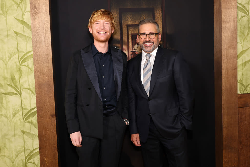 Domhnall Gleeson and Steve Carell attend the premiere of <em>The Patient</em> in Hollywood, Calif., on Aug. 23, 2022. <br><span class="copyright">Matt Winkelmeyer—Getty Images</span>