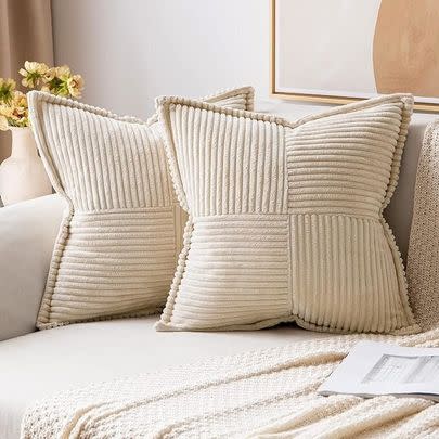 A set of corduroy pillow covers up to 49% off