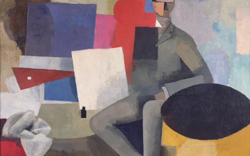 The Seated Man or The Architect (1913) by the French Cubist painter Roger de La Fresnaye - Bridgeman Images