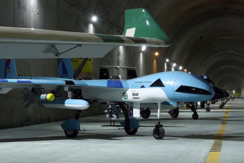 Iranian drones at underground site