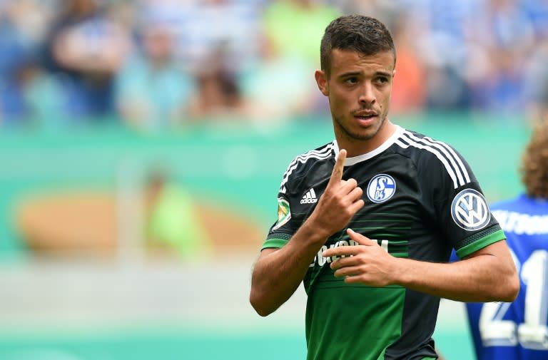 Schalke's Franco Di Santo, seen during their German Cup DFB Pokal first round match against MSV Duisburg, in Duisburg, western Germany, on August 8, 2015