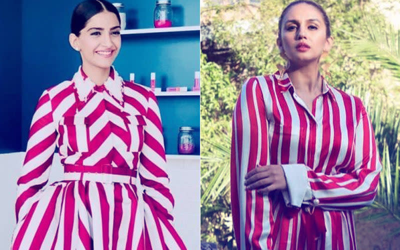 Sonam and Huma end up wearing identical print at Cannes