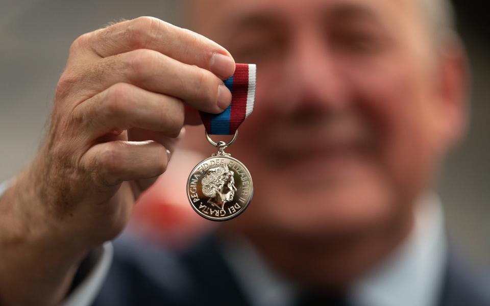 Queen’s Platinum Jubilee medal - Joe Giddens/PA Wire