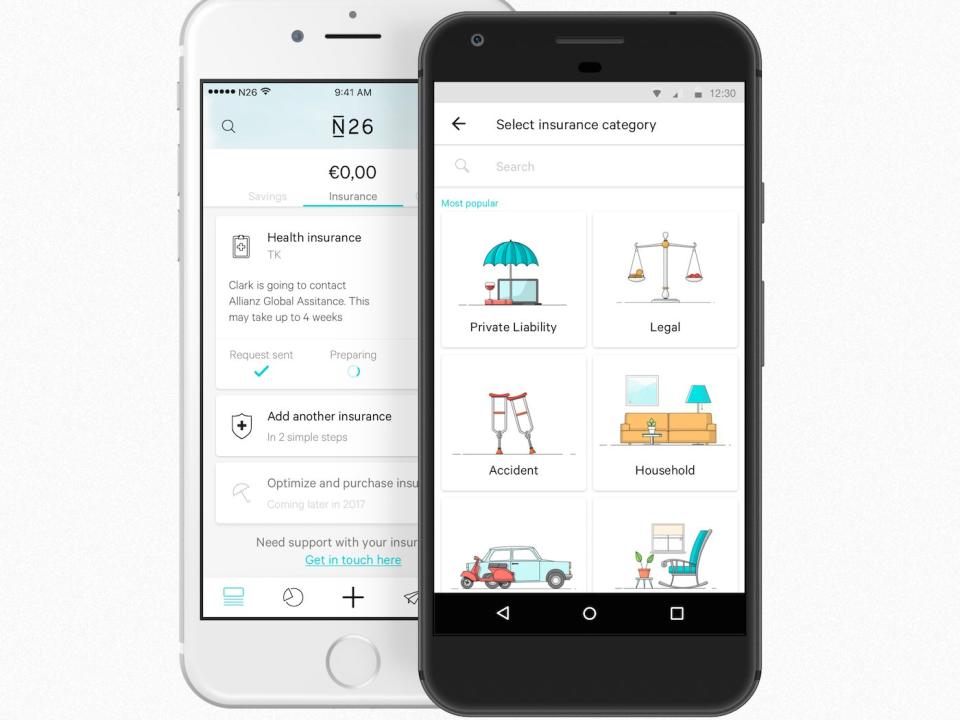 N26 insurance android iphone