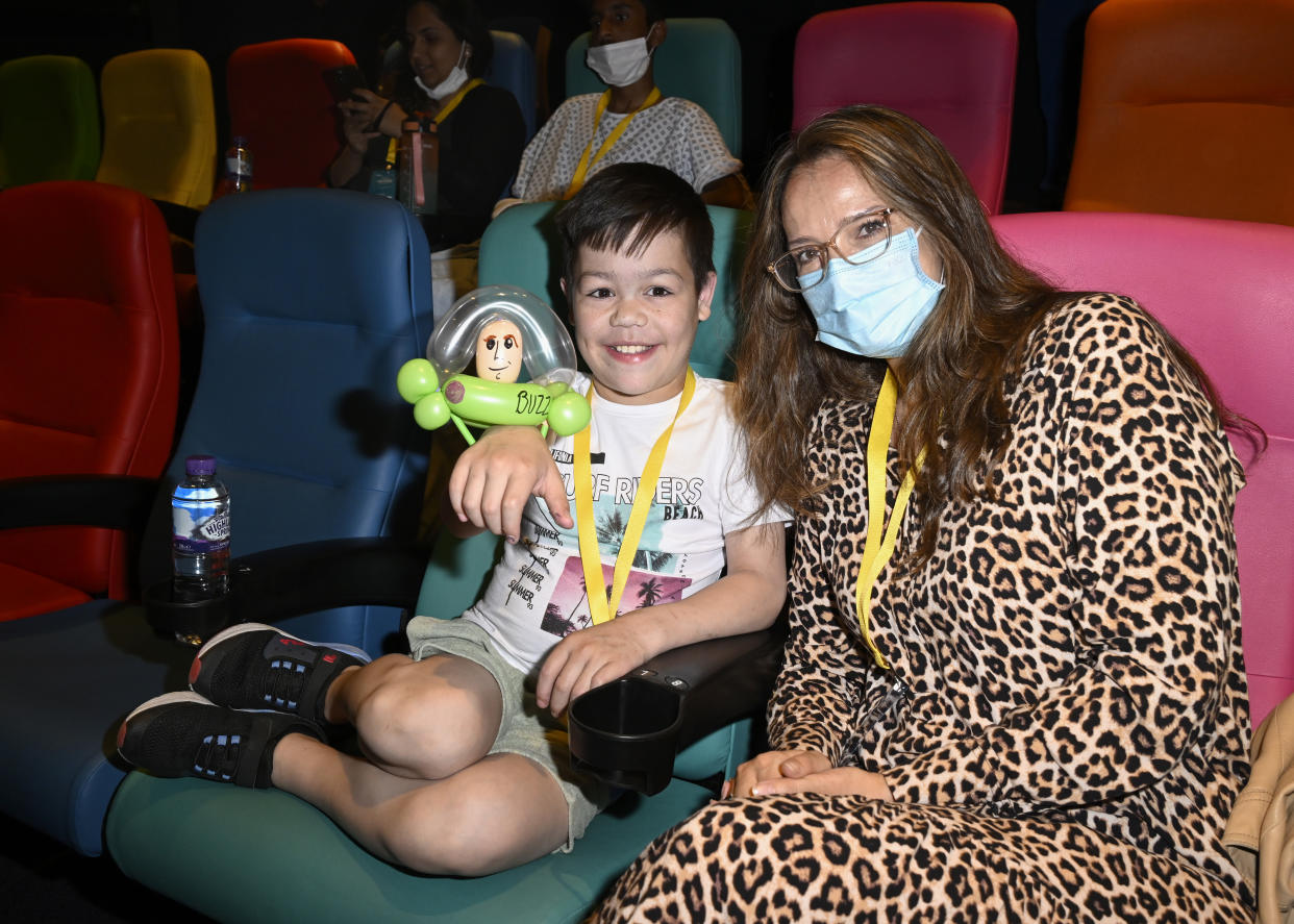 Milena and son Michael (Gareth Cattermole/Getty Images for Walt Disney Studios Motion Pictures UK/PA)