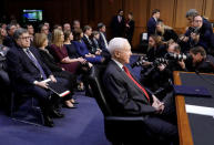 William Barr waits before a Senate Judiciary Committee hearing on his nomination to be attorney general of the United States on Capitol Hill in Washington, U.S., January 15, 2019. REUTERS/Yuri Gripas