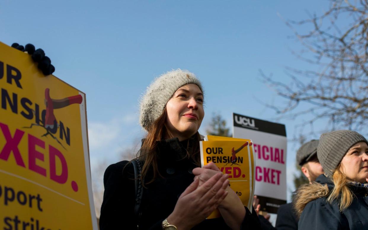 Cardiff University workers striking over university pensions - Barcroft Media