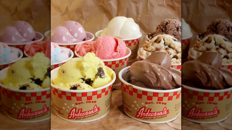 Assorted custard ice cream from Anderson's