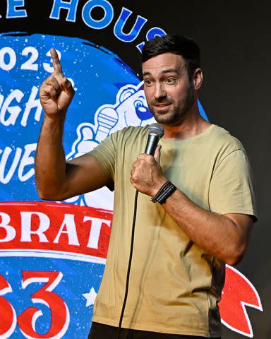<p>Michael S. Schwartz/Getty</p> Comedian Jeff Dye performs at The Ice House Comedy Club on July 27, 2023 in Pasadena, California.