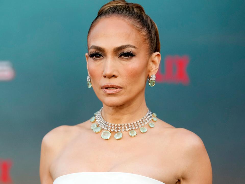 Jennifer Lopez at the premiere of the film "Atlas" at the Egyptian Theatre in May 2024.