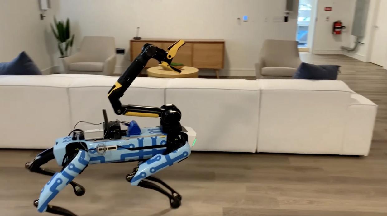 Meta is creating AI systems to help robots navigate on their own with the hope that they'll be able to help with everything from rescue operations to handling household chores. (Image: Meta)