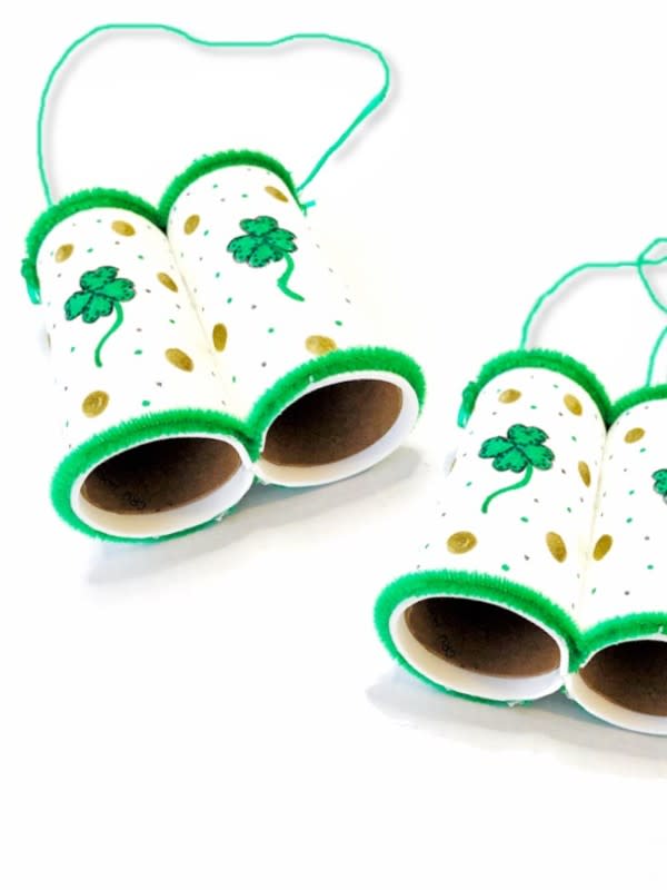 <p>Our Kid Things</p><p>Kids will love hunting for leprechauns with these easy DIY cardboard roll binoculars from <a href="https://www.ourkidthings.com/st-patricks-day-cardboard-roll-binoculars-craft/" rel="nofollow noopener" target="_blank" data-ylk="slk:Our Kid Things;elm:context_link;itc:0;sec:content-canvas" class="link rapid-noclick-resp">Our Kid Things</a>! Toilet paper tubes, construction paper, pipe cleaners and a few other simple materials are all you need!</p>