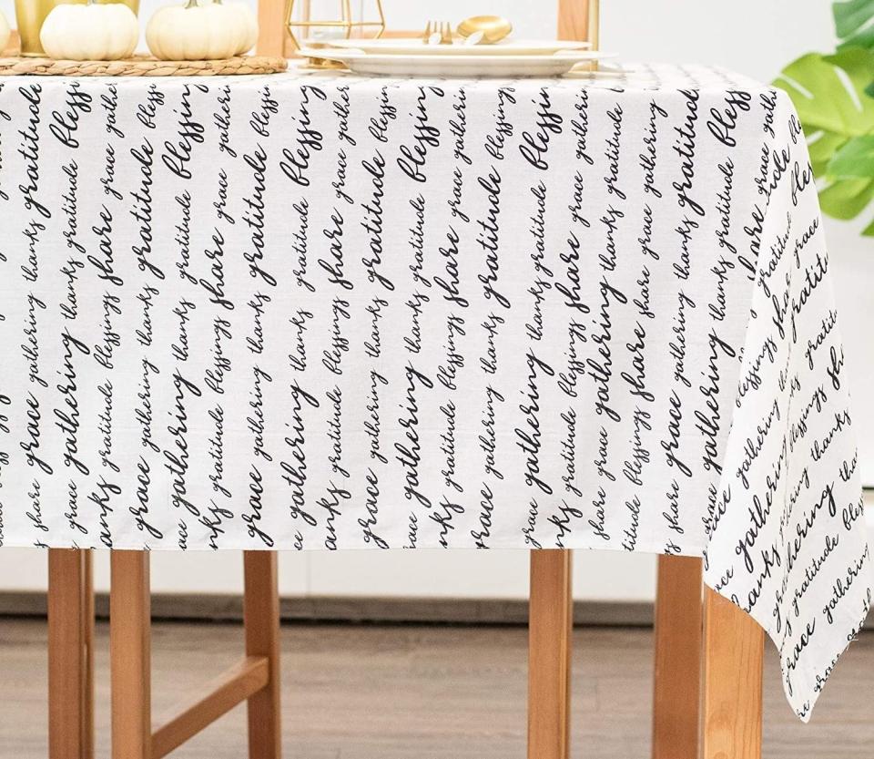 Thanksgiving Quotes Tablecloth