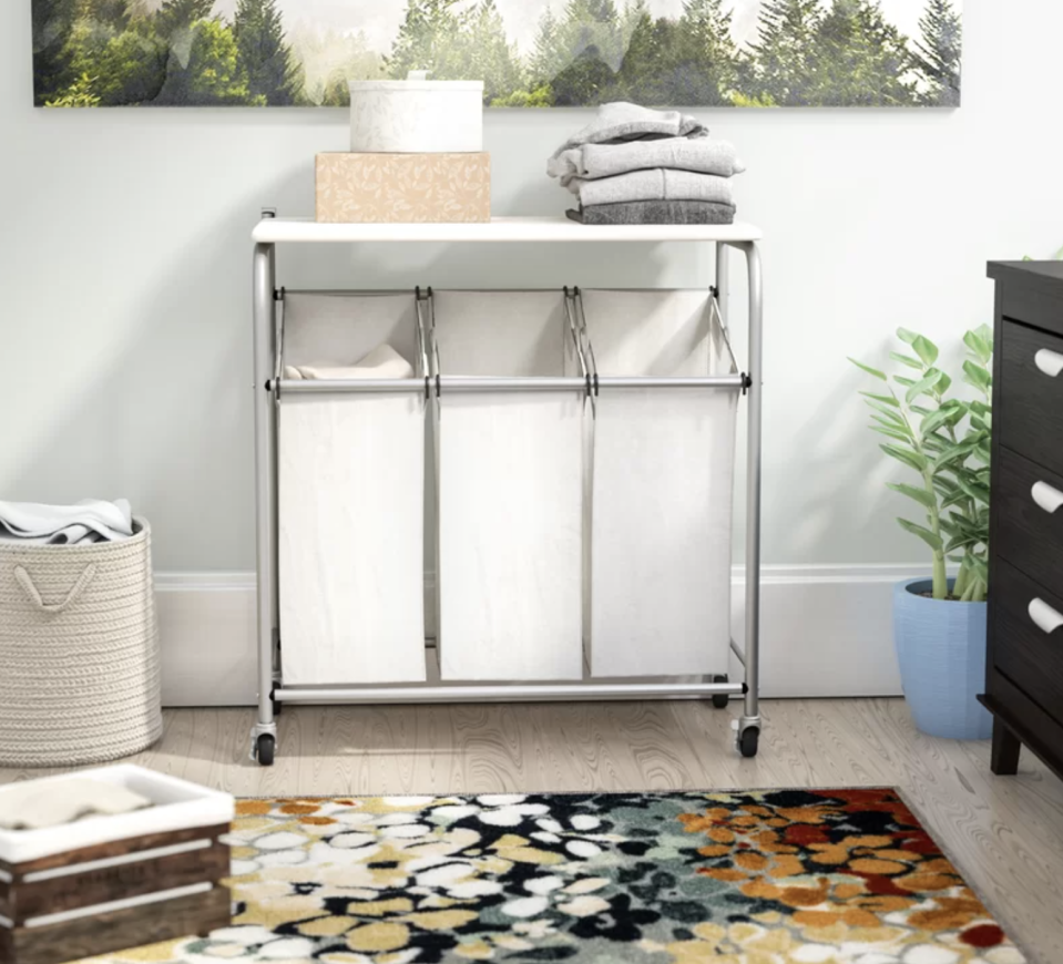 Keep your laundry effortlessly organized. (Photo: Wayfair)