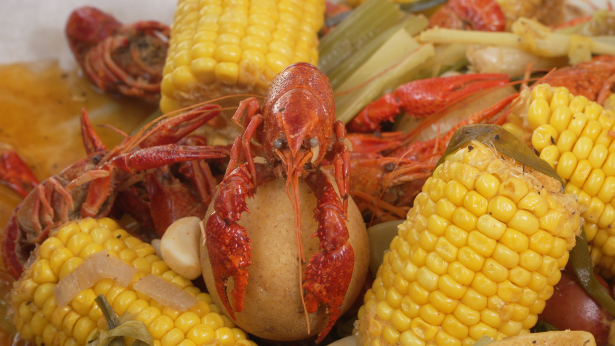 The ingredients from a crawfish boil held Aug. 4 as a test run for CoMo Mojo, an event to benefit Love Coffee downtown Saturday evening.