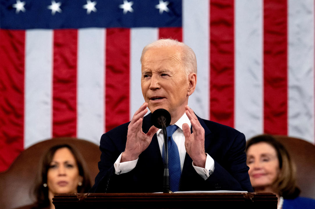 President Biden delivers the State of the Union address in 2022.