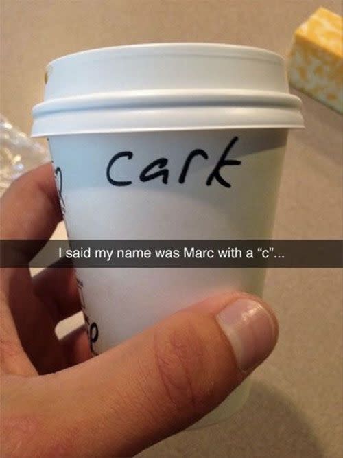 One customer had his name misspelled when he explained that Marc was spelled with a 'c'. Photo: Supplied