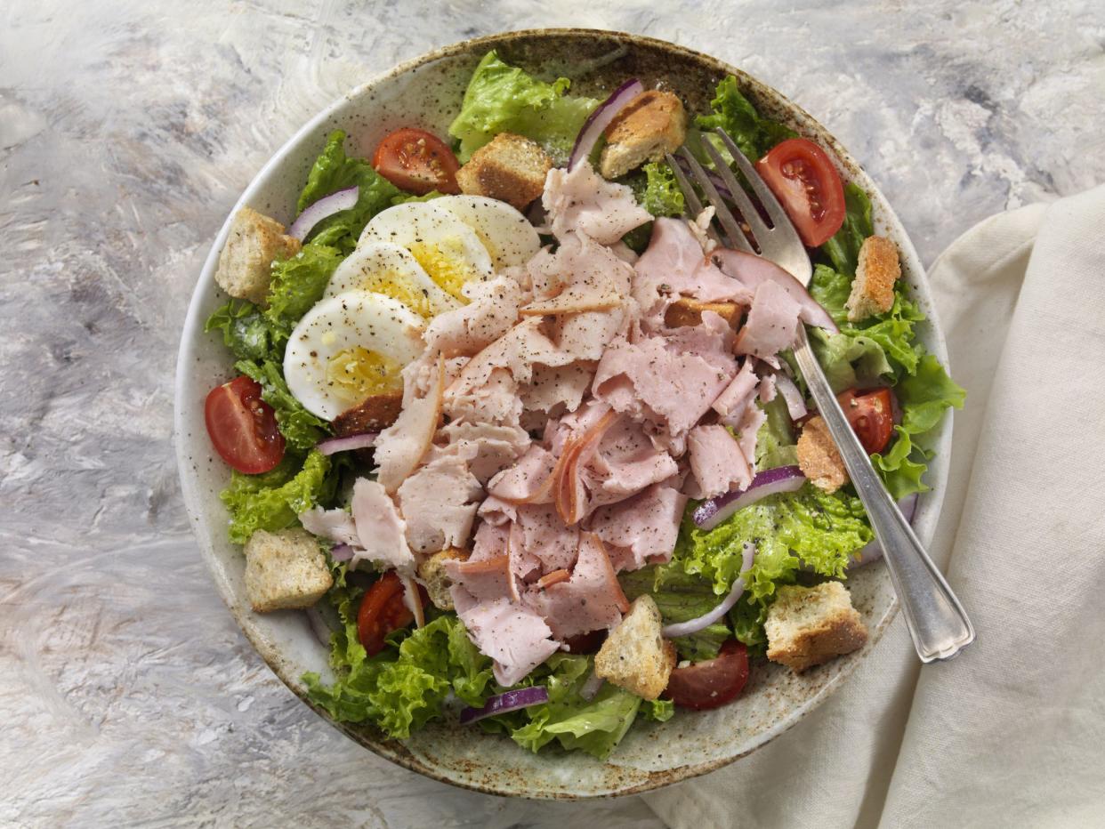 Chefs Salad with Roast Turkey and Black Forest Ham