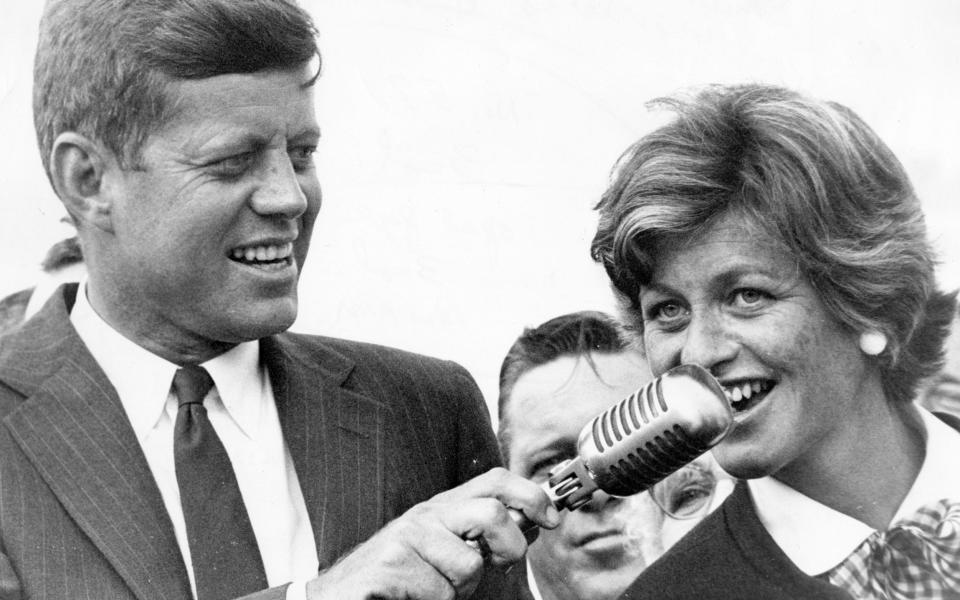 John F Kennedy and Jean Kennedy Smith in Boston on July 17, 1960 - Boston Globe