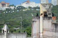 Members of the special police battalion are seen at the Alcacuz Penitentiary Center where they entered to regain control of the penitentiary in Rio Grande do Norte, Brazil, on January 18, 2017