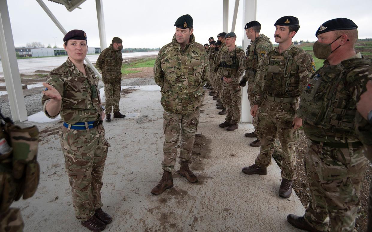 General Patrick Sanders visiting Tapa Army Base Estonia