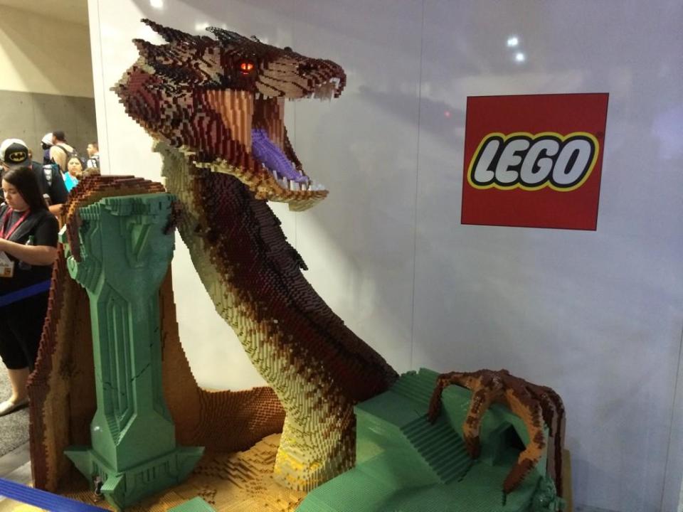 ”@Phillipdela: Smaug is quite beautiful in @LEGO_Group #SDCC @WarnerBrosEnt" -@Phillipdela/Twitter