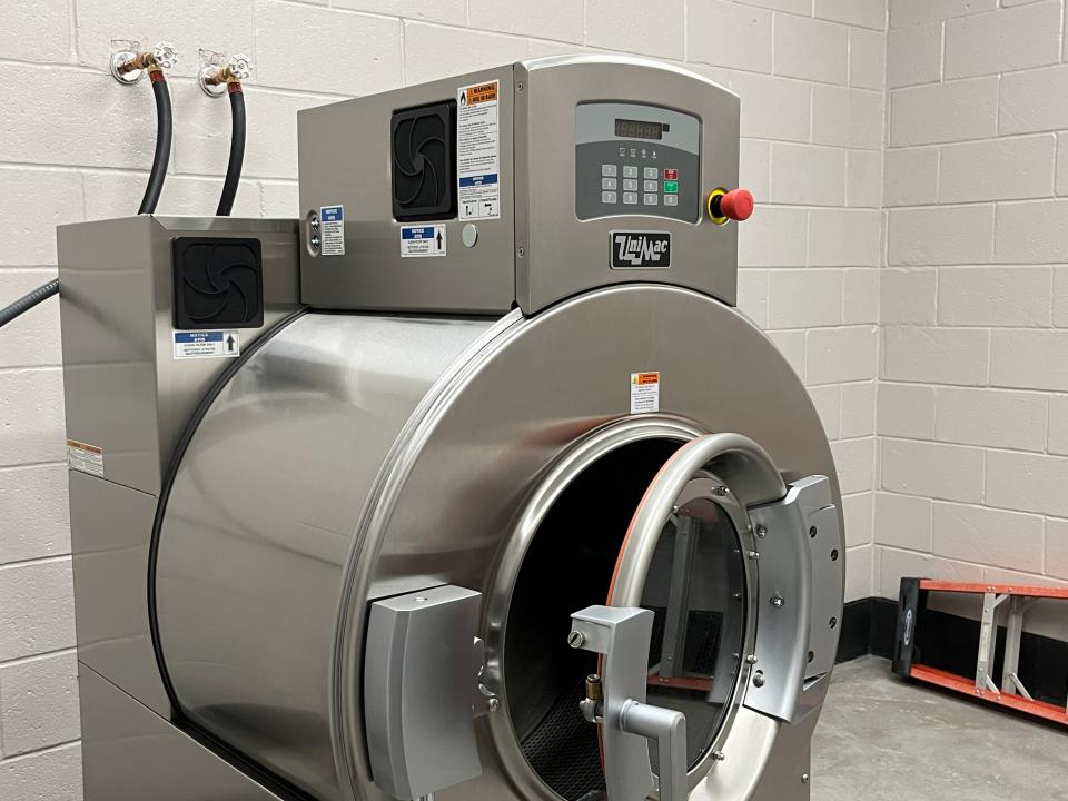 The UniMac Washer-Extractor, used to wash and sanitize firefighter gear of carcinogens associated with fire and spoke expose, at North Augusta's new Fire Station #1 at 311 W. Martintown Rd. on November 1, 2022.