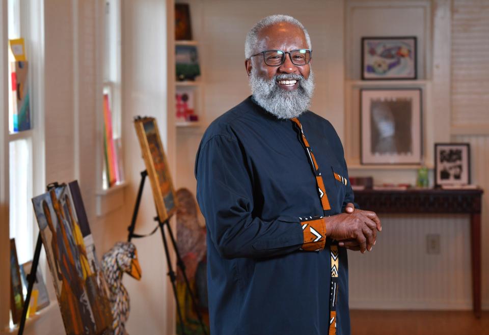 David Wilkins is president of Manasota ASALH (Association for the Study of African-American Life and History), the largest branch in the national ASLAH network. Photographed in the Leonard Reid House in Sarasota.