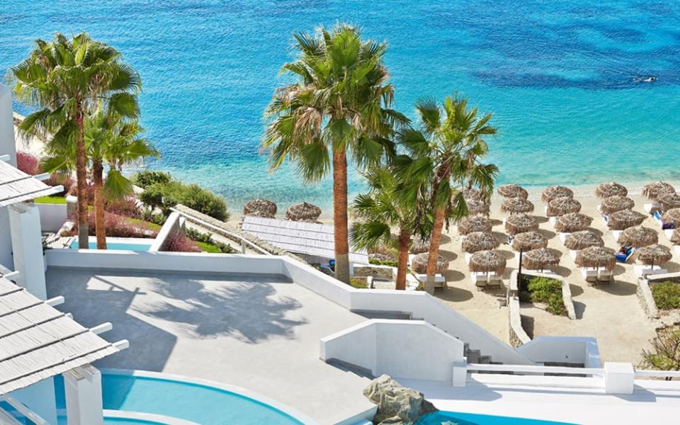 The Grecotel Mykonos Blu is a family-friendly resort offering sparkling sea views and warm hospitality.