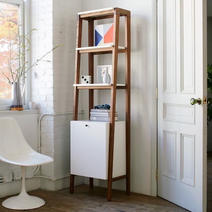 Modern Narrow Tower, $699 at <a href="http://www.westelm.com/products/modern-narrow-tower-h1492/?pkey=csmall-space-solutions%7Csmall-space-storage%7C" target="_blank">West Elm</a>