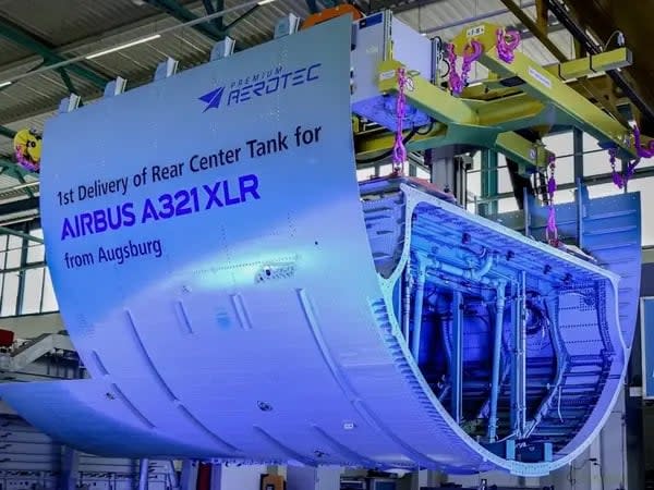 Der erste hintere mittlere Kraftstofftank von Premium Aerotec für den Airbus A321XLR. - Copyright: Premium AEROTEC