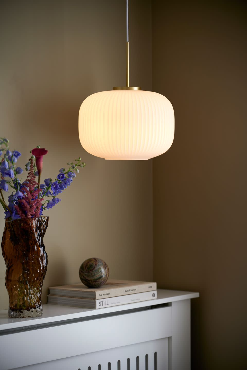 milford opal white 30 pendant light