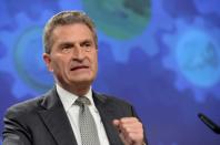Le commissaire européen au Budget Günther Oettinger le 30 mai 2017 à Bruxelles