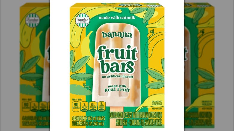 Sundae shoppe banana freeze pops