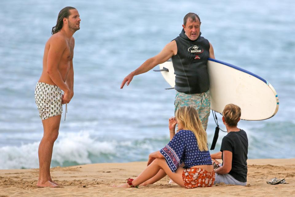 Margot Robbie and Tom Ackerley's beach day out