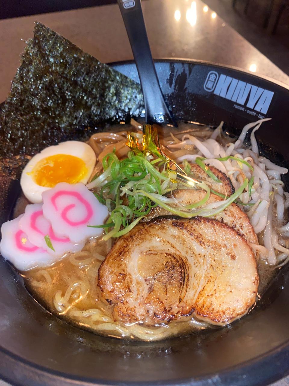 Kinya Ramen's signature bowl comes with 24-K gold on top.