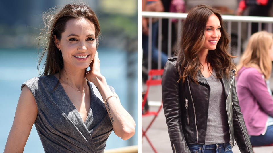 Famous Doppelgangers: Angelina Jolie and Megan Fox (Getty/EPA)