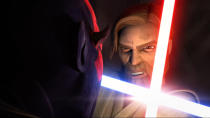 <p> <strong>Season 4, Episode 22 </strong> </p> <p> The Clone Wars achieved many things and one of its biggest feats was bringing back a beloved character from the grave: Darth Maul. This massive plot twist paved the way for Maul becoming an integral part of not just this series but also Star Wars Rebels. </p> <p> This season four finale gave us an exciting rematch between Maul and Obi-Wan, which was then escalated by including Maul’s brother Savage Opress and disgraced Sith apprentice Asajj Ventress. This episode also highlighted how much of an incredible job Sam Witwer did with voicing Maul - balancing the insanity and malice that comes with years of hatred bubbling up inside. </p>