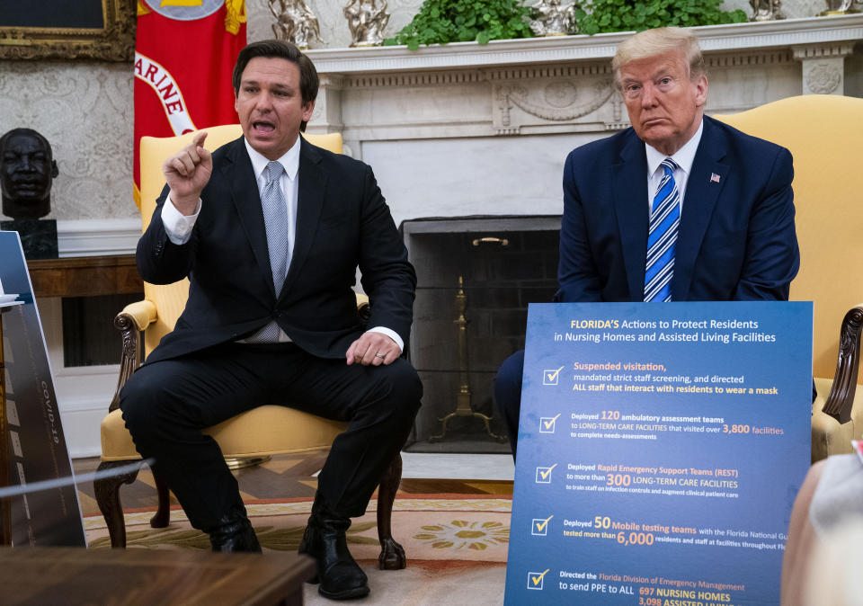 Donald Trump and Ron DeSantis