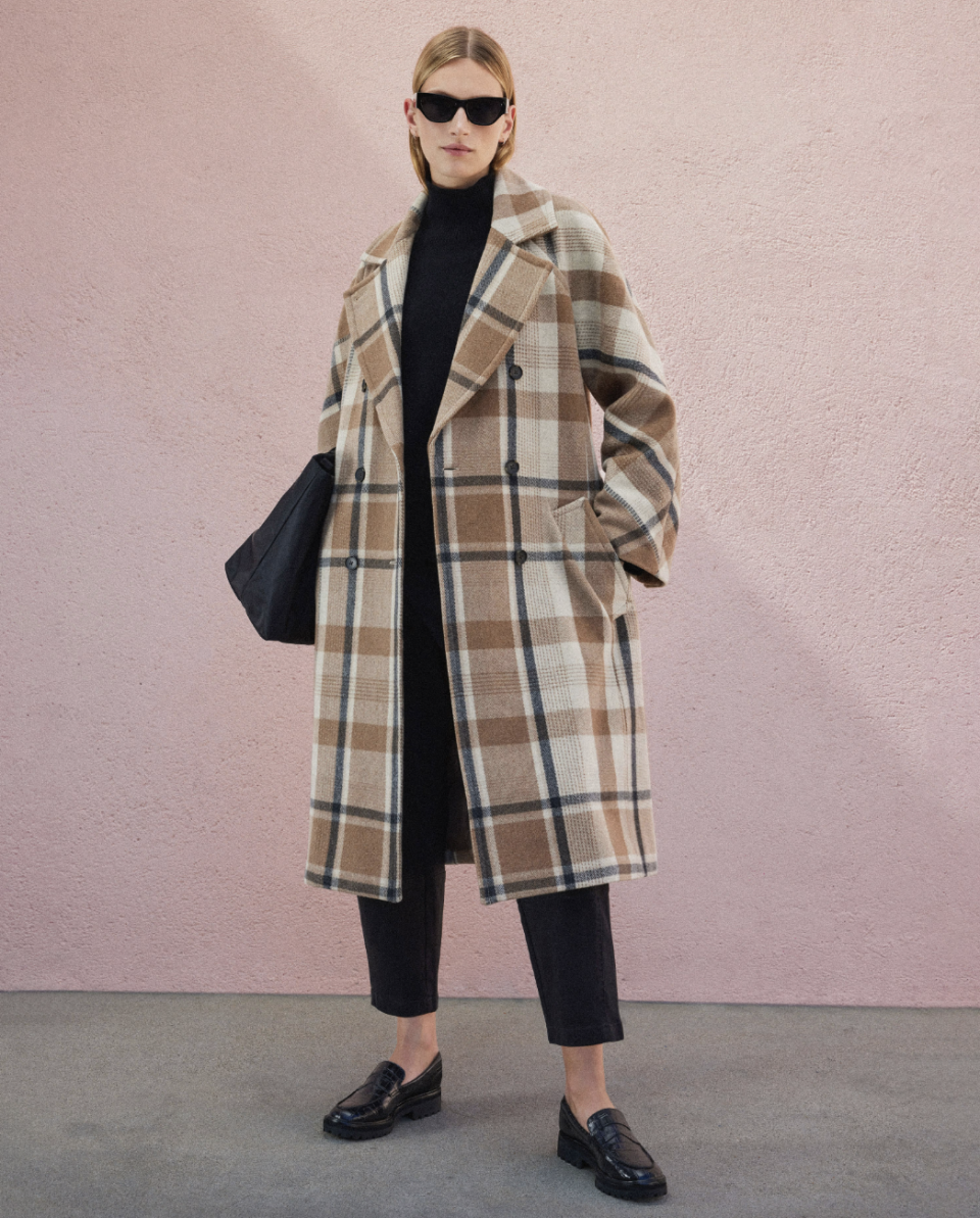 The Italian ReWool Long Peacoat (photo via Everlane)