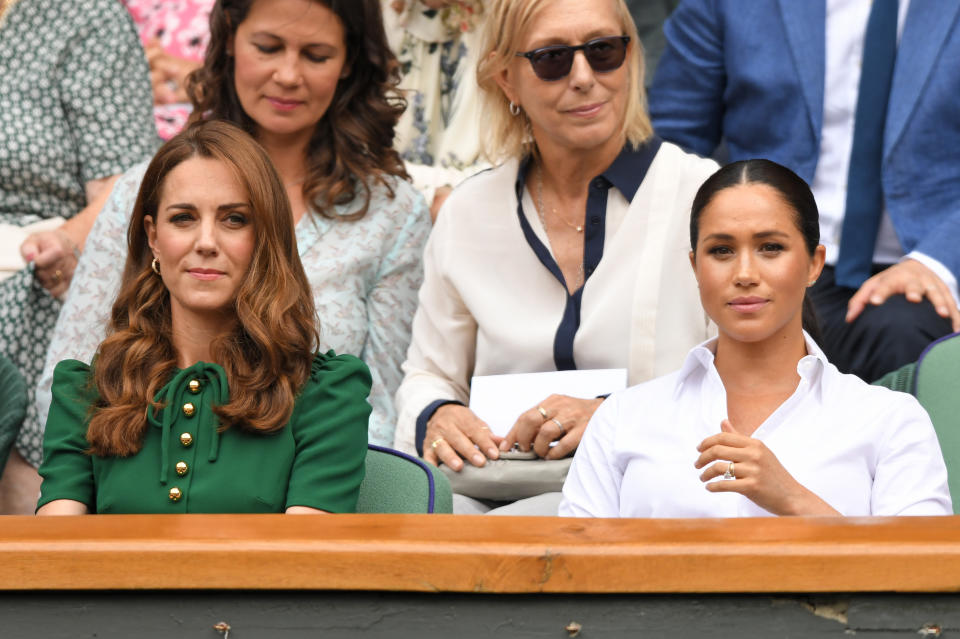 Meghan Markle and Kate Middleton made a joint appearance at Wimbledon together over the weekend. Photo: Getty Images