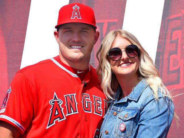 <p>Jayne Kamin-Oncea/Getty </p> mike trout and jessica cox