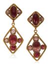 <p>These splendid pink and red earrings are estimated to be worth $500 to $700.</p>